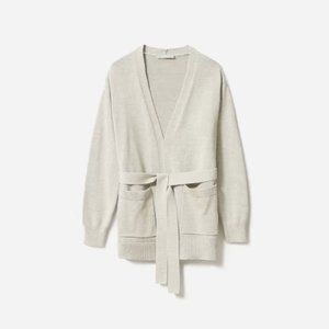 Everlane Soft Cotton Wrap Cardigan - Grey - XS